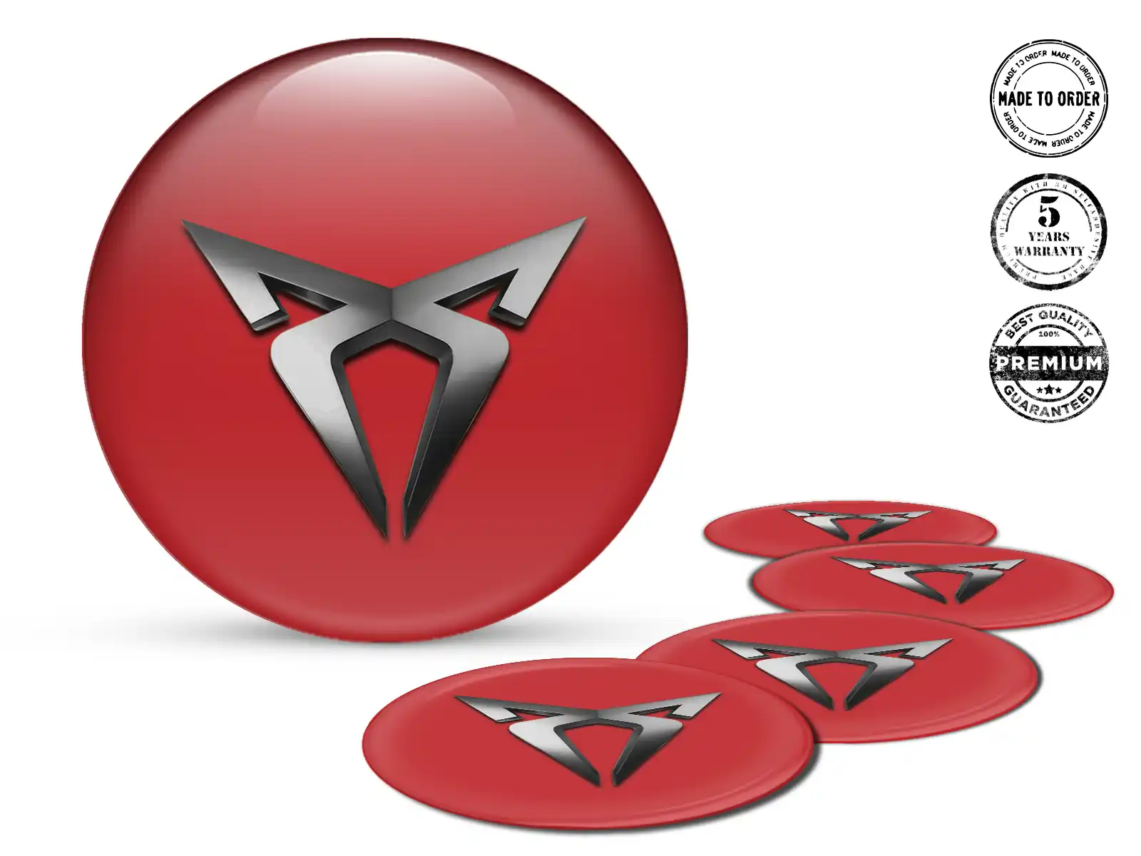 Seat Cupra Gewölbte Label Stil Premium Radplaketten